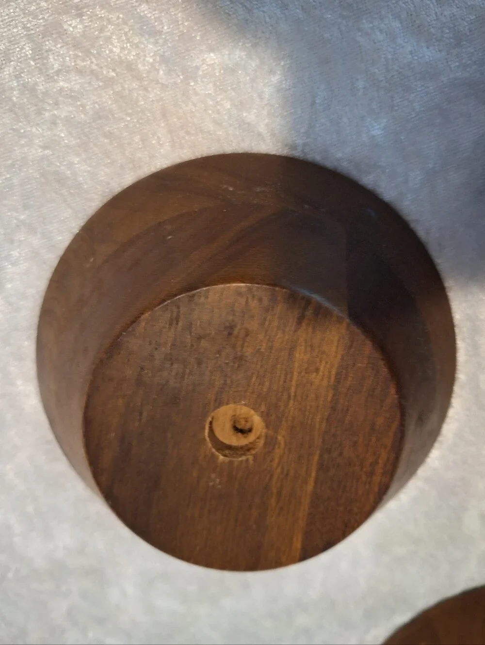 Vintage Vermilion Real Black Walnut 60's Nine piece salad serving bowls